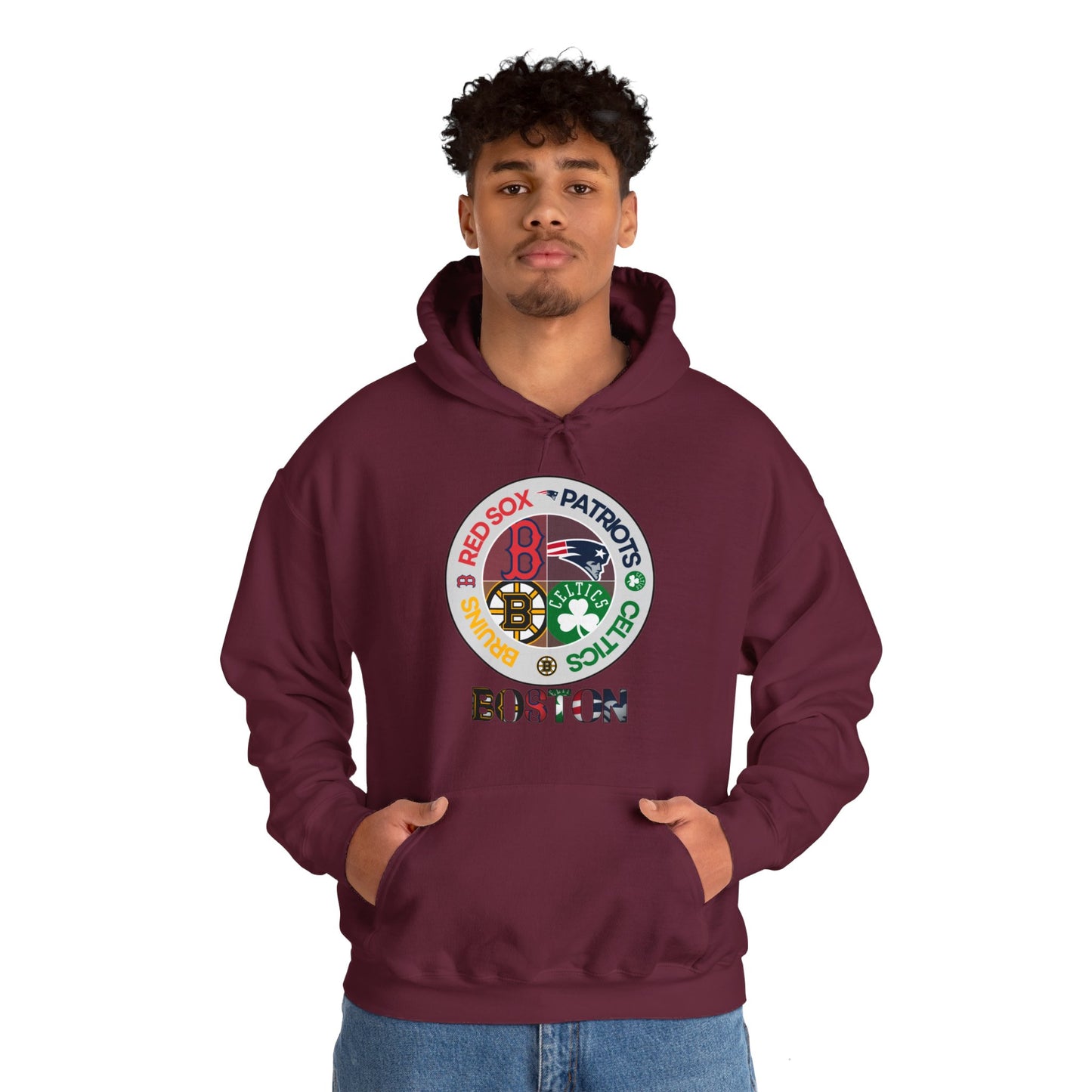 Premium Boston (alternate RS logo) Sports Hooded Sweatshirt