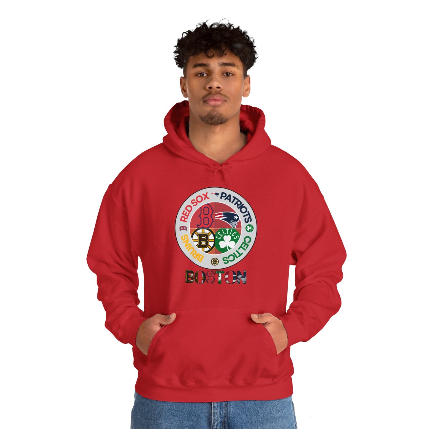 Premium Boston (alternate RS logo) Sports Hooded Sweatshirt