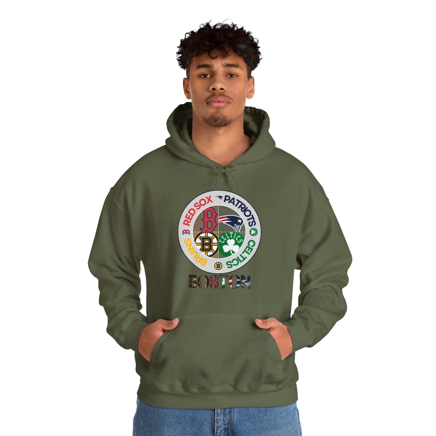 Premium Boston (alternate RS logo) Sports Hooded Sweatshirt