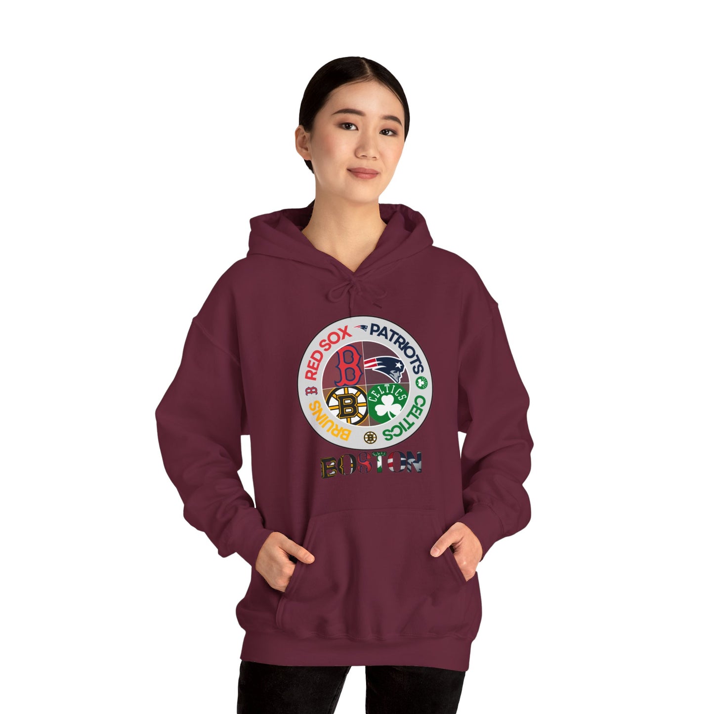 Premium Boston (alternate RS logo) Sports Hooded Sweatshirt