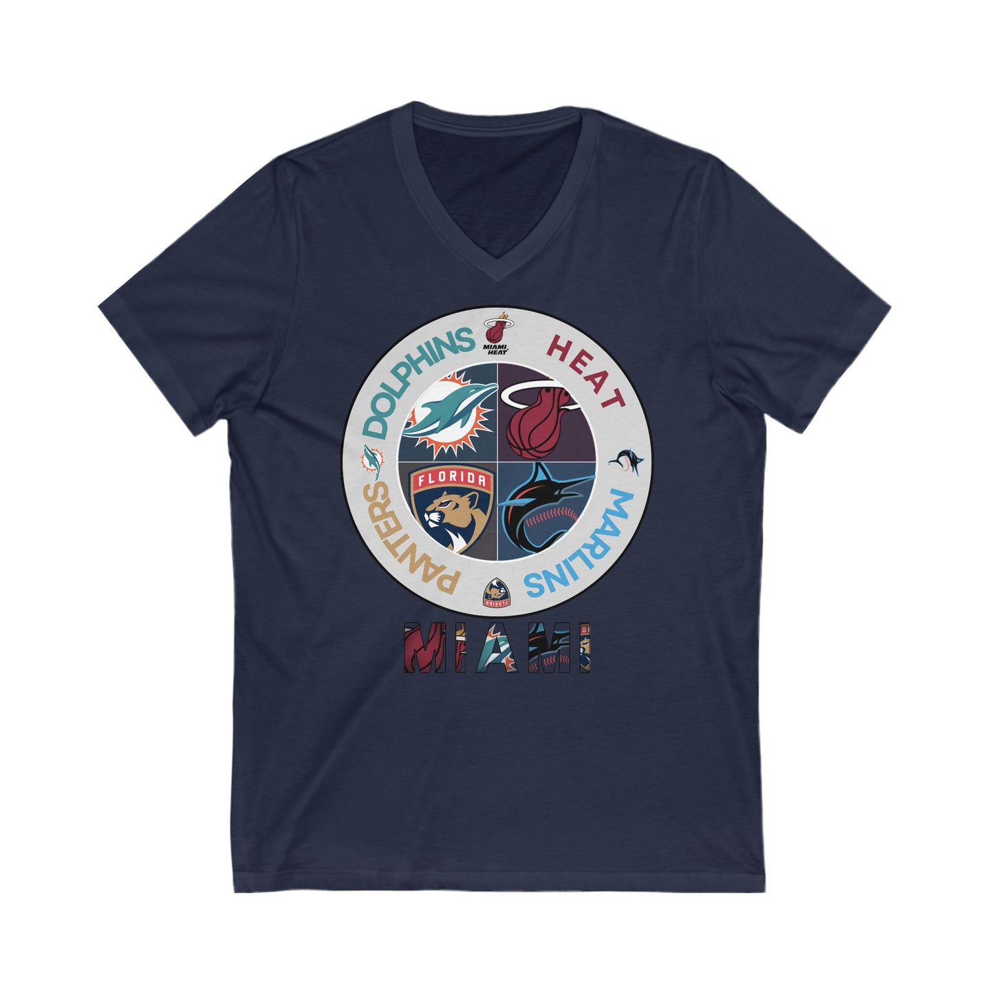 Premium Miami Sports V-Neck T-Shirt